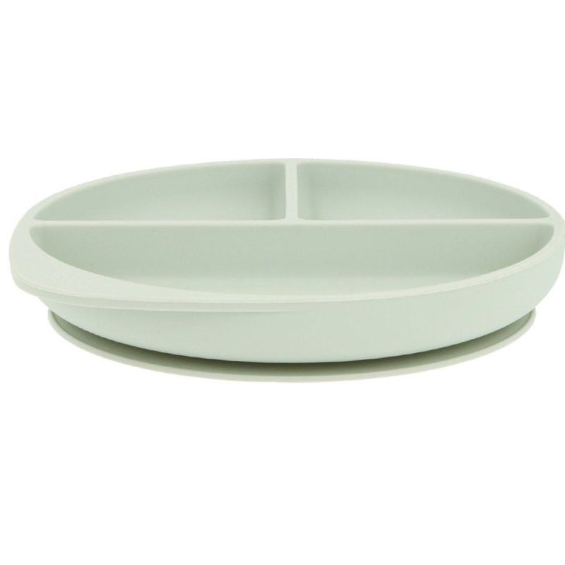 Plato Silicona con Ventosa Verde